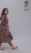 Gulabi Jaipur – Ebony Palm Print | Cotton Anarkali Suit Set