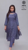 Gulabi Jaipur – Indigo Mosaic Charm | Cotton Anarkali Suit Set